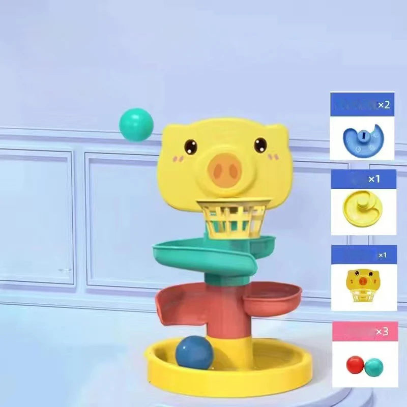 Rolling Ball Drop Tower Activity Toy