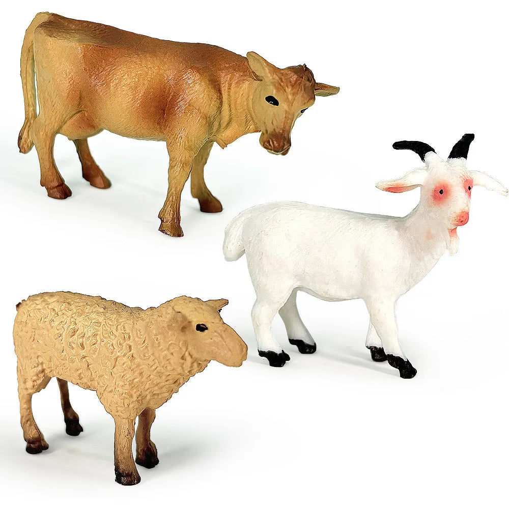 12 Piece Farm and Poultry Animal Figure Set