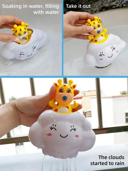 Cloud Rain Shower Bath Toy with Giraffe