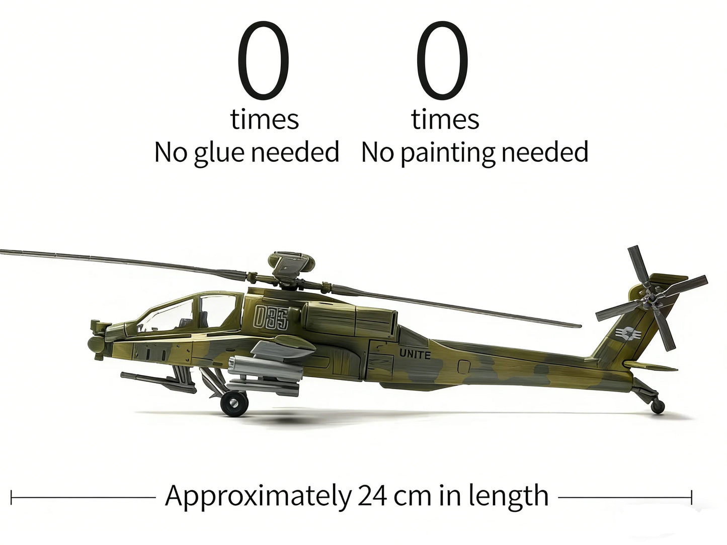 Military Helicopter Snap Fit Model Kit