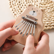 Wooden Bear Thumb Piano Musical Toy for Kids