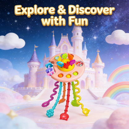 Silicone Pull String Sensory Activity Toy for Babies
