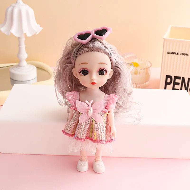 16 cm Jointed Fashion Doll with Multiple Styles