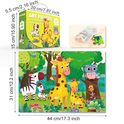 24-Piece Portable Puzzle Set for Kids