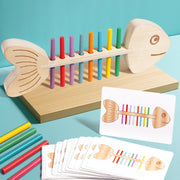 Wooden Fish Color Matching Balance Game for Kids
