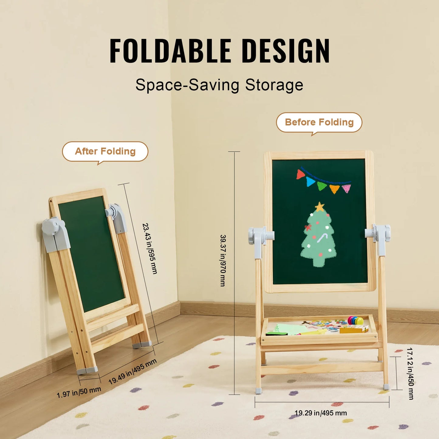 Adjustable Double Sided Art Easel for Kids