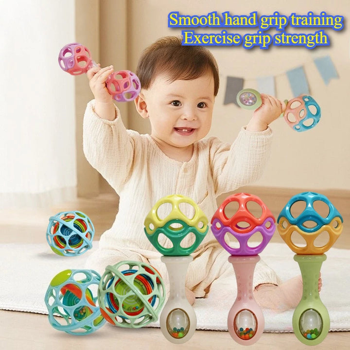 Baby Grasping Ball and Rattle Sensory Toy