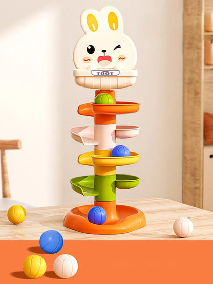 Animal Rolling Ball Drop Tower for Toddlers