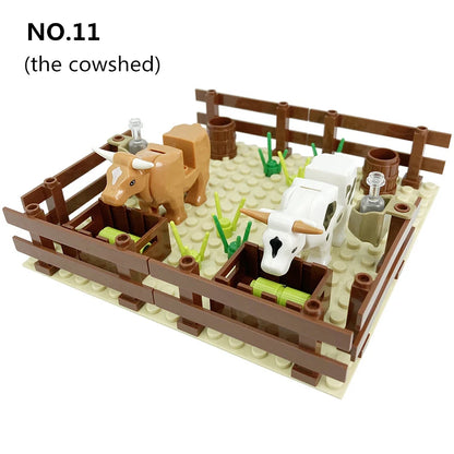 Farm Scene Building Block Set