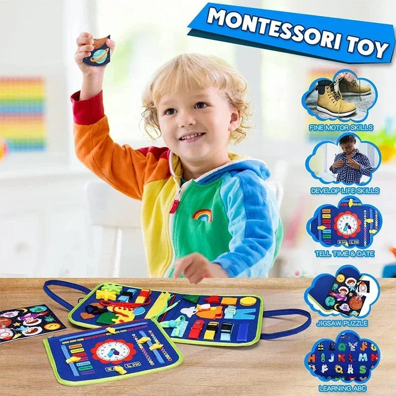 Felt Busy Board Activity Book for Kids Ages 3 to 6