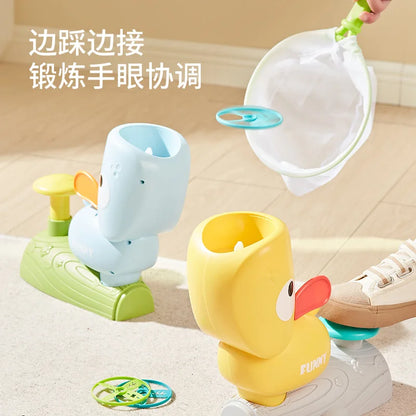 Cartoon Hand Pull Flying Disc Toy for Kids
