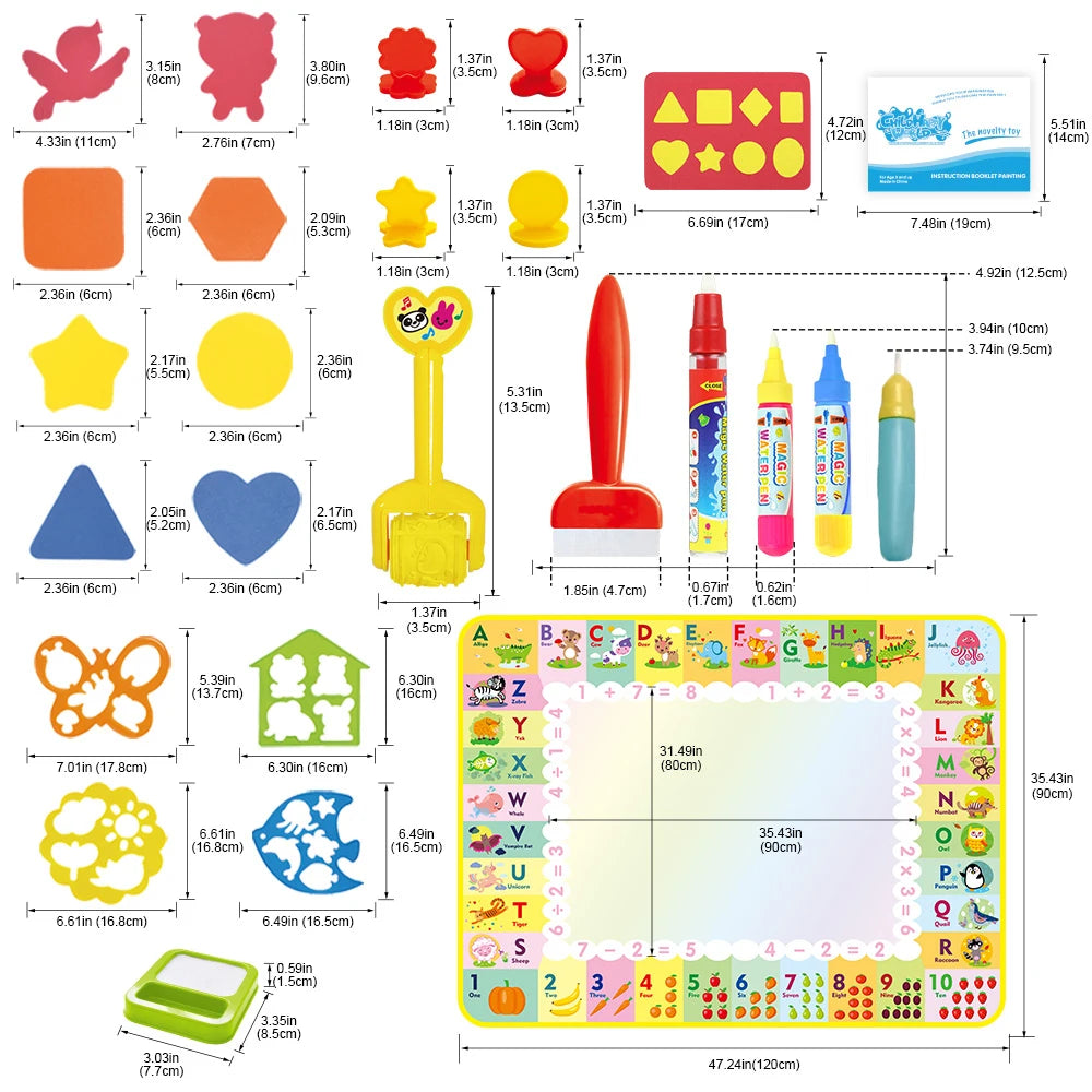 Reusable Magic Water Drawing Mat for Kids