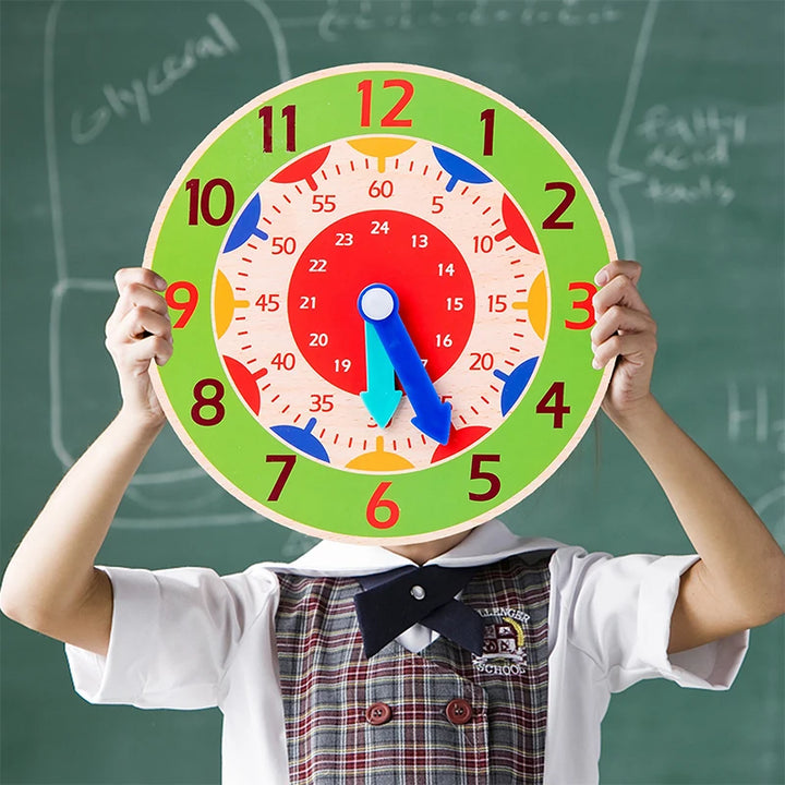 Wooden Time Learning Clock for Kids