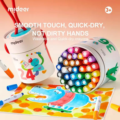 Washable Crayon Set for Kids – 6 to 36 Colors