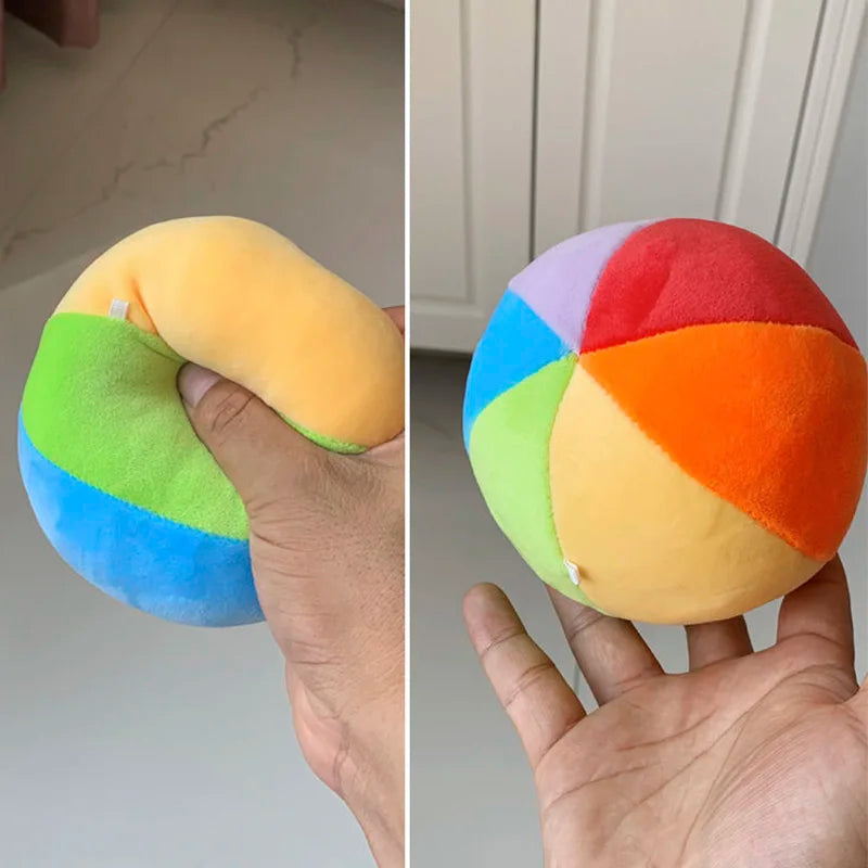 Multicolor Plush Bell Sensory Ball for Kids