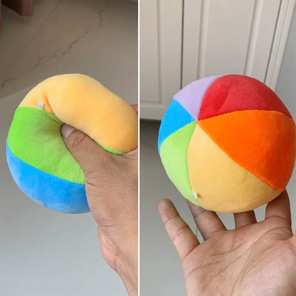Multicolor Plush Bell Sensory Ball for Kids