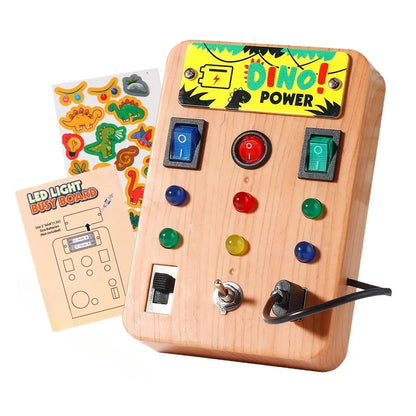 LED Switch Busy Board for Kids Ages 3 Plus