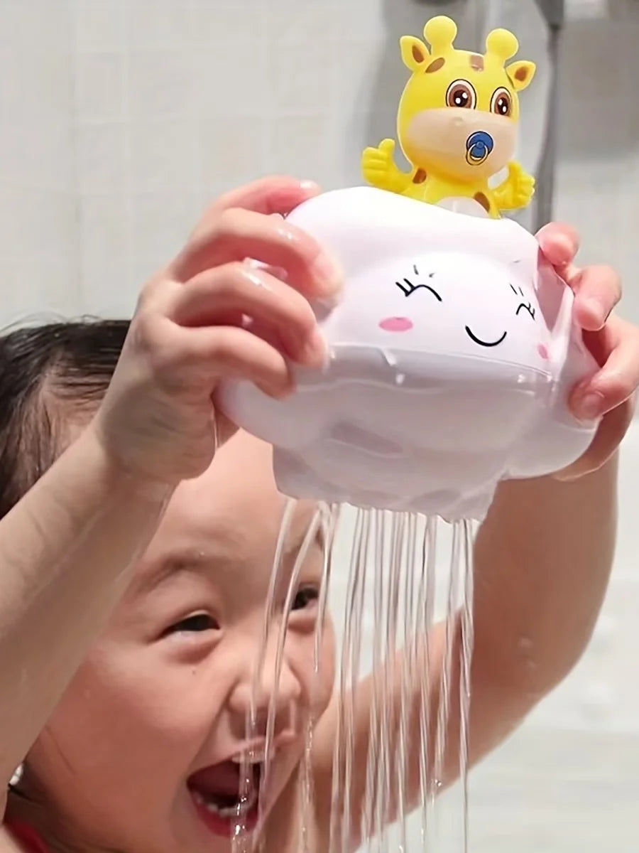 Cloud Rain Shower Bath Toy with Giraffe