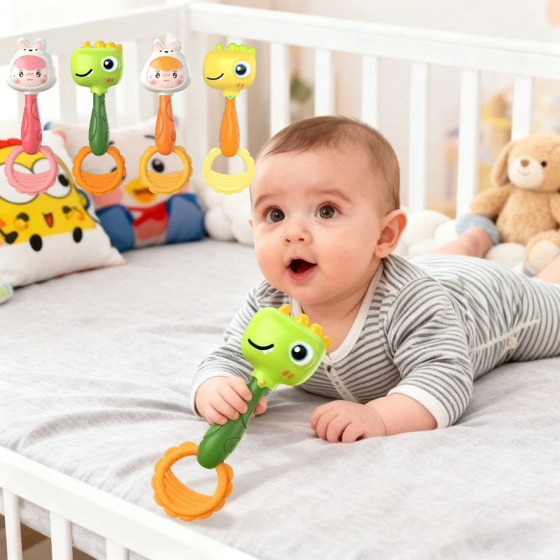 Animal Handheld Baby Rattle Sensory Toy