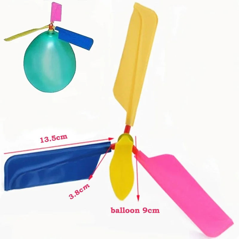 Balloon Powered Helicopter Flying Toy for Kids