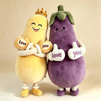 Mango and Eggplant Character Plush Pillow