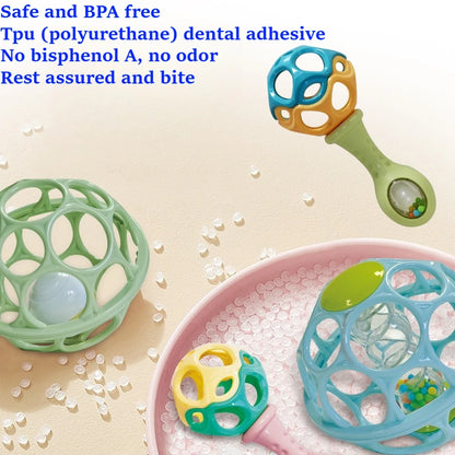 Baby Grasping Ball and Rattle Sensory Toy