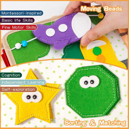 Toddler Busy Book with Animals and Life Skills