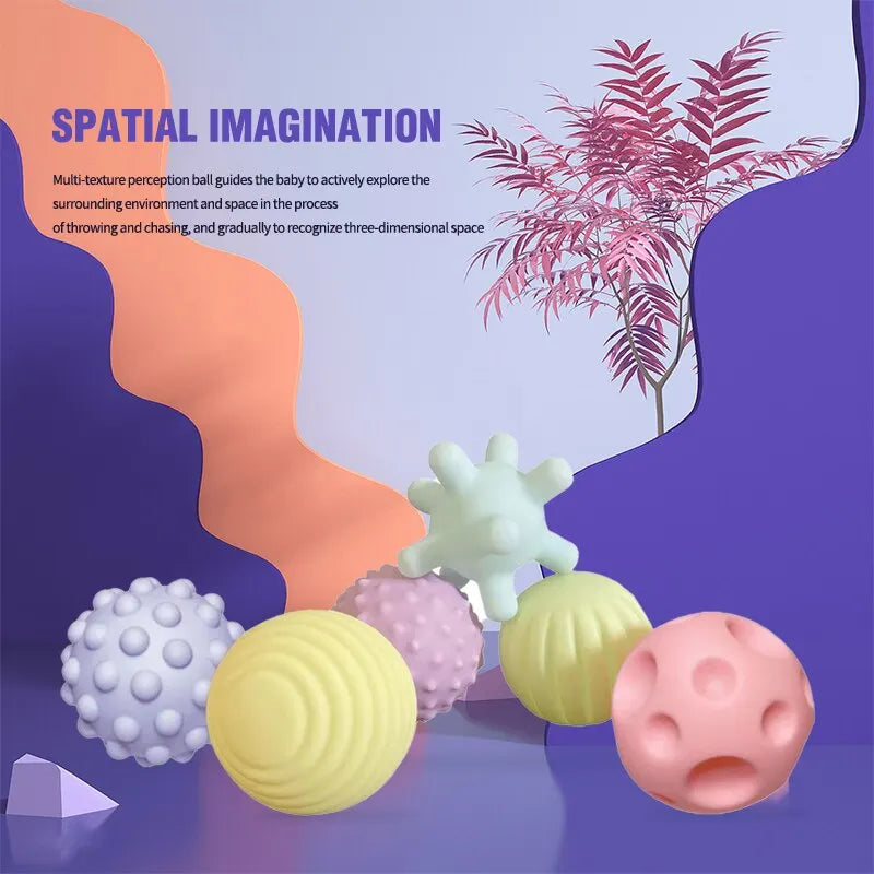 6 Piece Silicone Sensory Ball Set for Babies
