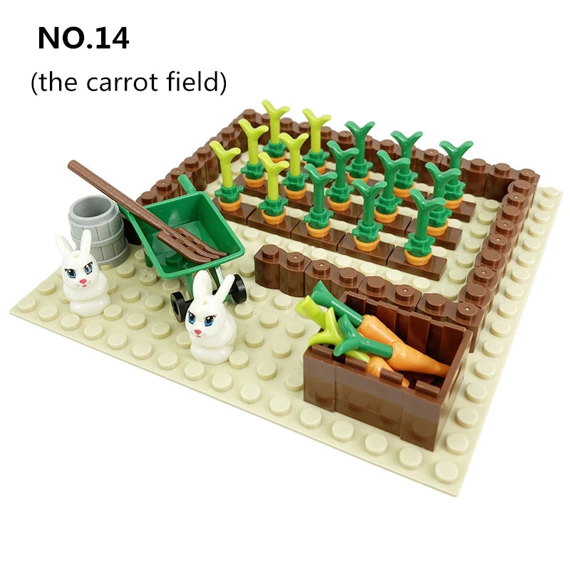 Farm Scene Building Block Set