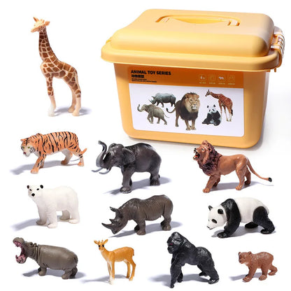 Realistic Farm and Wild Animal Figure Set