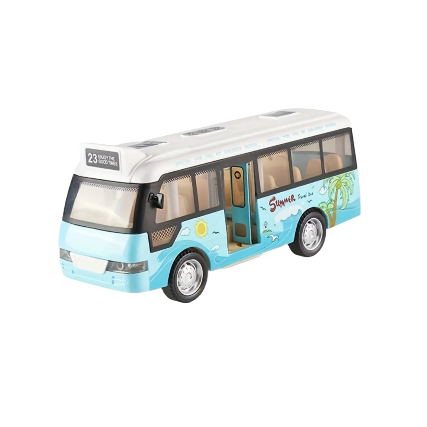 City Bus Toy with Sound Lights and Opening Doors