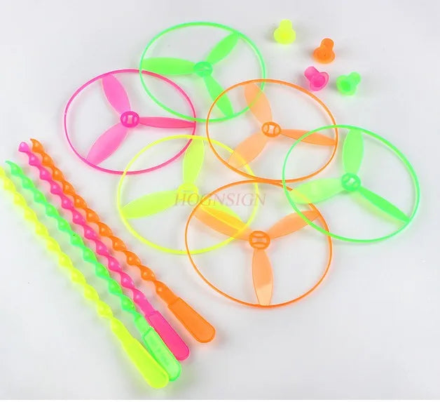 40 Piece Hand Push Flying Propeller Toy Set