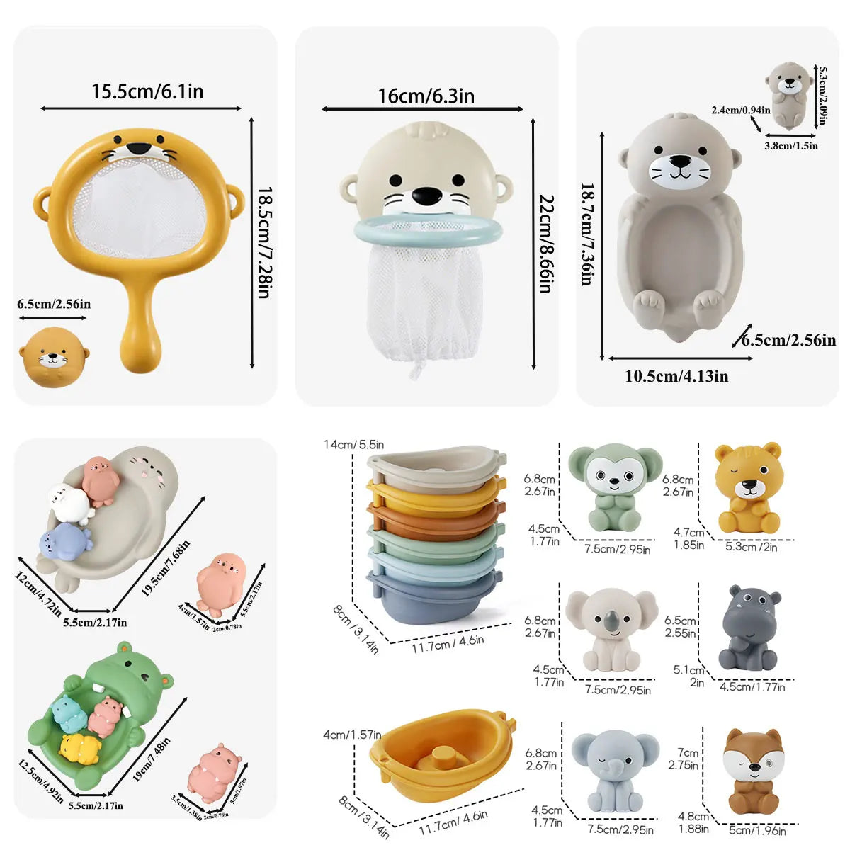 Animal Bath Activity Toy Set for Kids