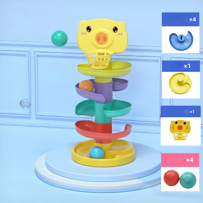 Rolling Ball Drop Tower Activity Toy