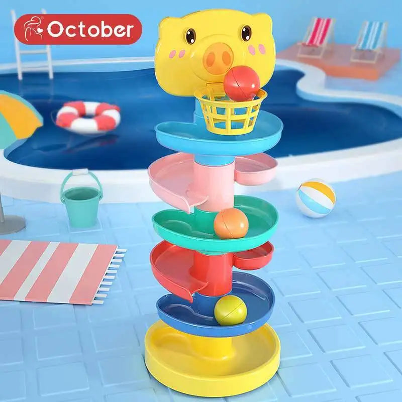 Rolling Ball Drop Tower Activity Toy