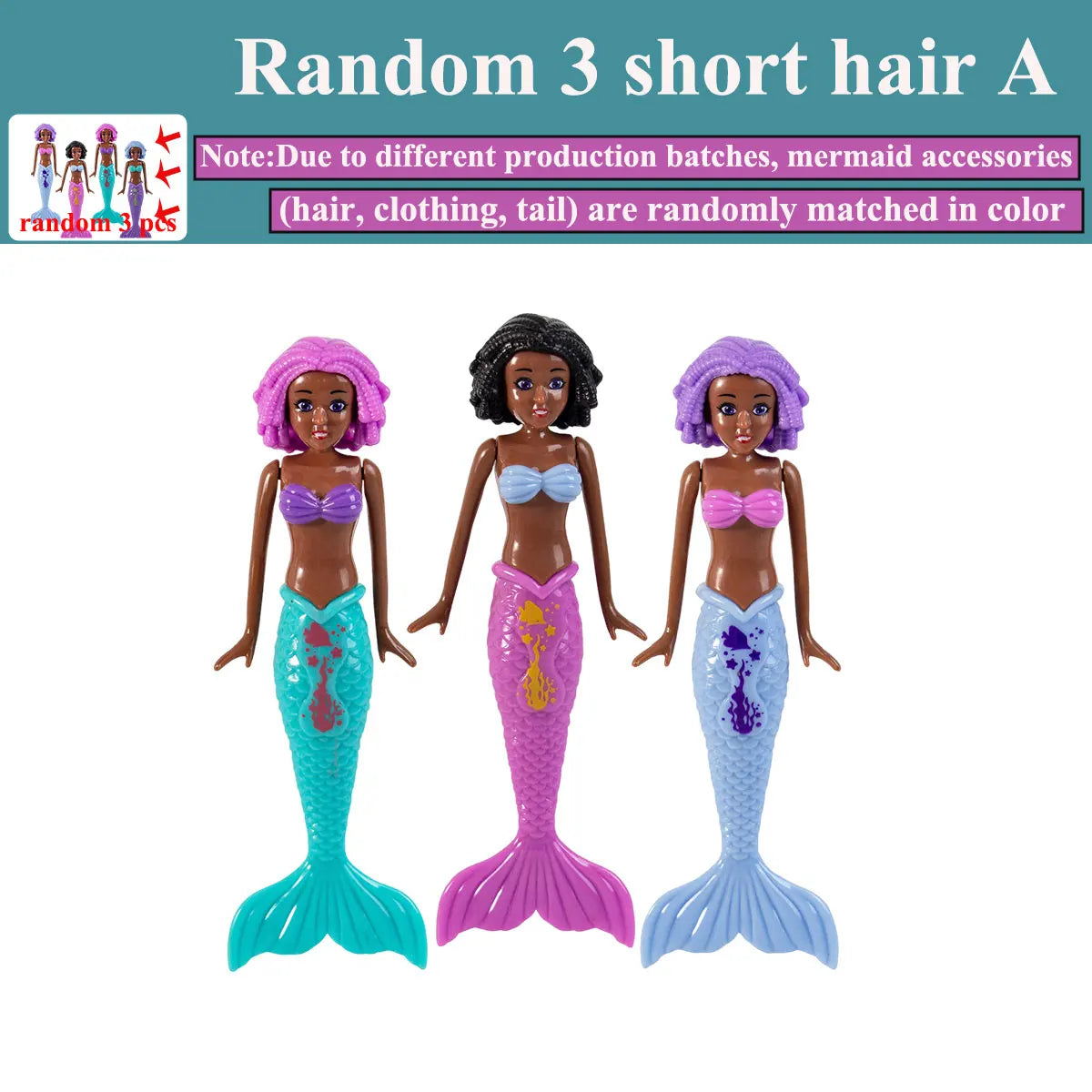 Mermaid Diving Toy Set for Pool and Bath Play