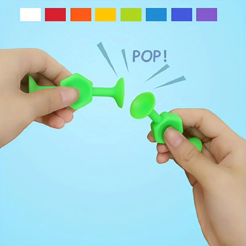 Silicone Suction Building Sensory Toy Set for Kids