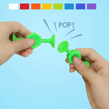Silicone Suction Building Sensory Toy Set for Kids