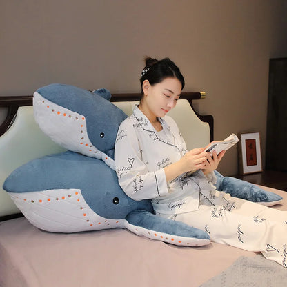 Large Shark and Whale Stuffed Plush Toy