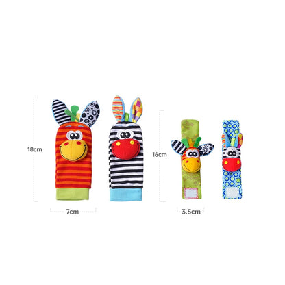 Baby Wrist and Foot Rattle Toy Set
