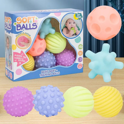 6 Piece Silicone Sensory Ball Set for Babies