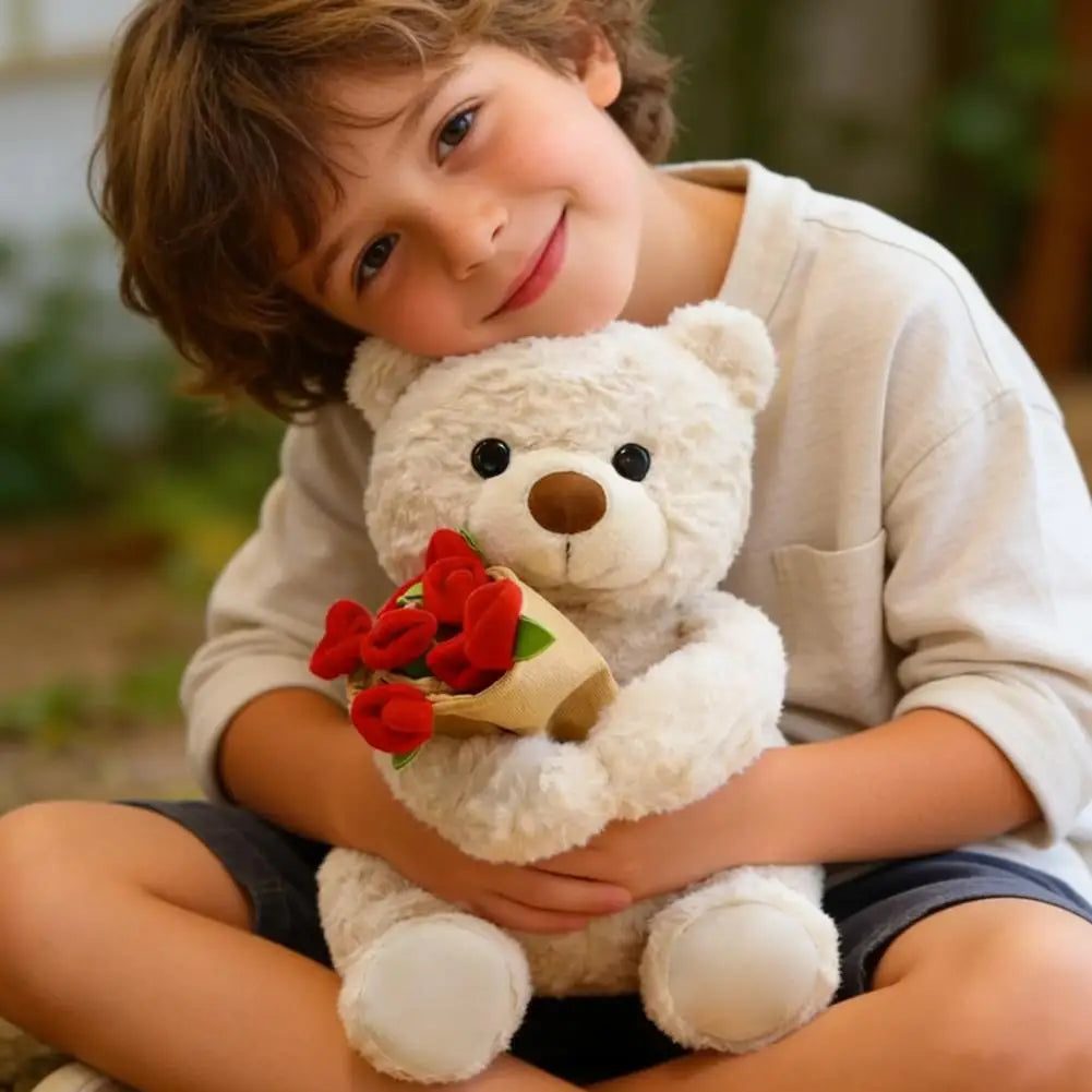 Rose Bouquet Teddy Bear Plush Toy