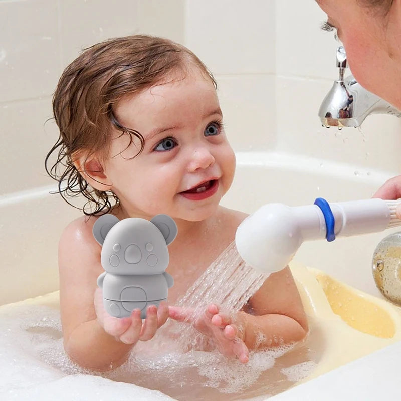 Silicone Animal Water Spraying Bath Toy Set