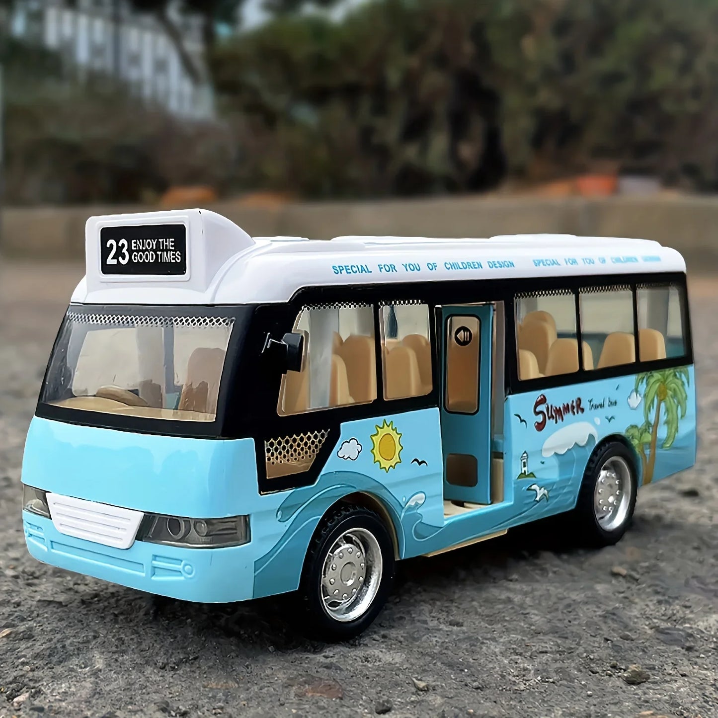 City Bus Toy with Sound Lights and Opening Doors