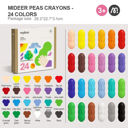 Chunky Crayon Set for Kids – 8, 12 or 24 Colors
