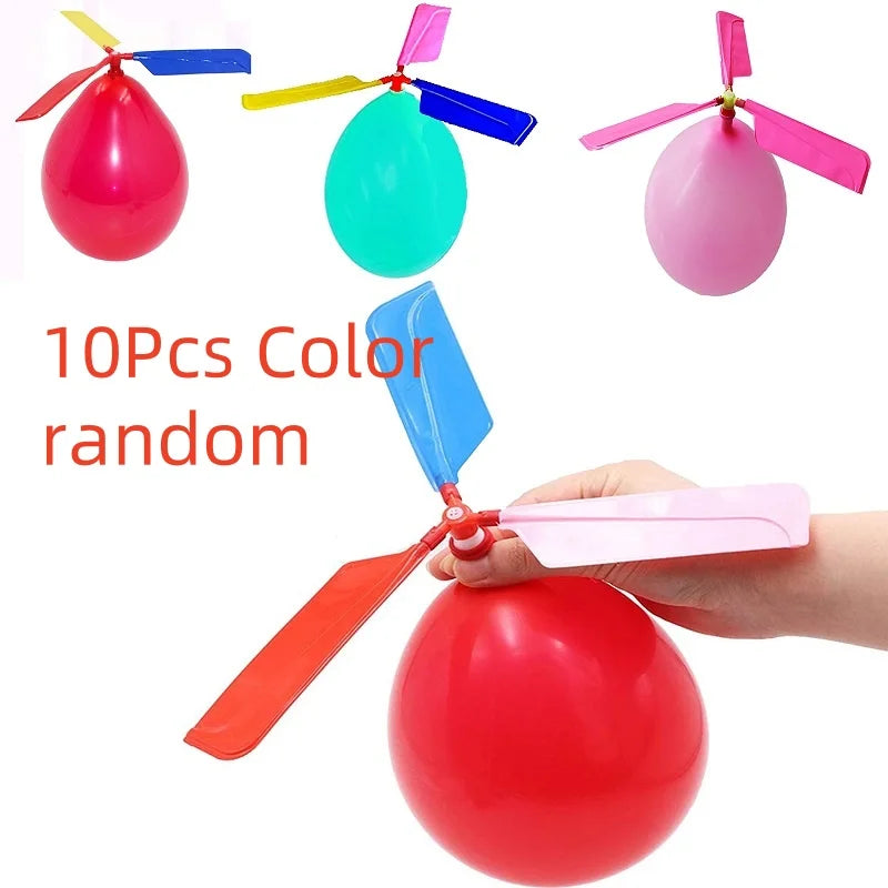Balloon Powered Helicopter Flying Toy for Kids