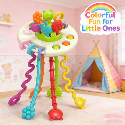 Silicone Pull String Sensory Activity Toy for Babies