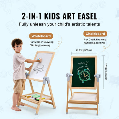 Adjustable Double Sided Art Easel for Kids
