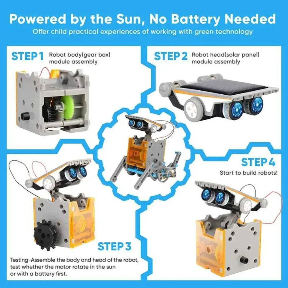 Solar-Powered STEM Robot Building Kit for Ages 14+