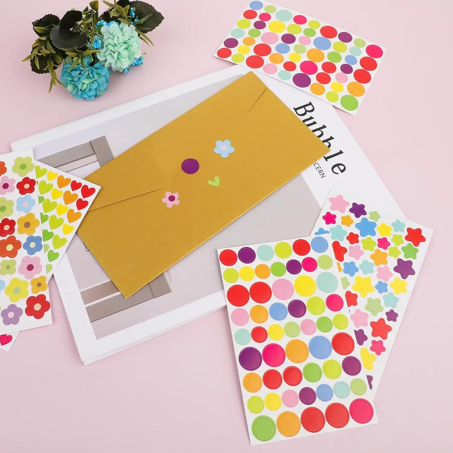 6 Sheet Colorful Craft Sticker Set for Kids